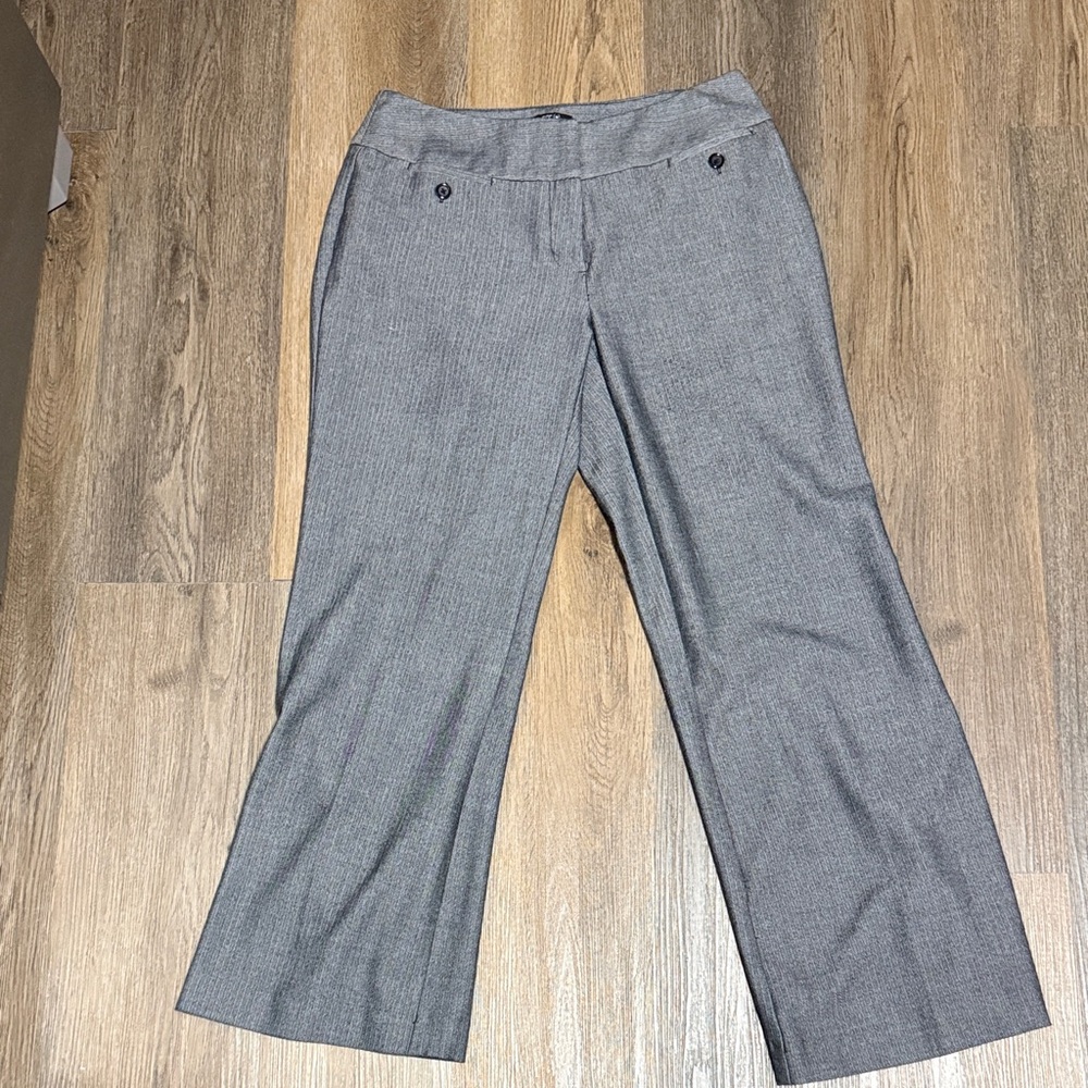 Apt. 9 Women’s Curvy Fit Herringbone Trousers with Pink Lining
